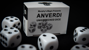NON GIMMICKED DICE 6 PACK/WHITE by Tony Anverdi unpräparierte Würfel weiß für Mental Die 6 Stück