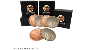 Replica Morgan Hopping Half (Gimmicks and Online Instructions) by Tango Magic Trickmünzen Set