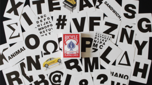 Bicycle Special LETTERS Red Playing Cards (plus 10 Online Effects) 39 Karten mit Buchstaben 17 Trickkarten 10 Routinen rot