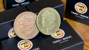 Replica Golden Morgan Scotch and Soda Magnetic (Gimmicks and Online Instructions) by Tango Magic Scotch and Soda Trick Münzensatz