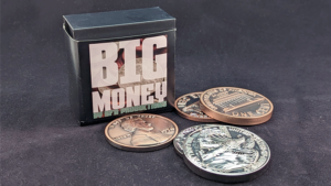 Big Money (Gimmicks and Online Instructions) by Anthony Miller and Ryan Bliss 5 Jumbo US Münzen Kupfer Silber