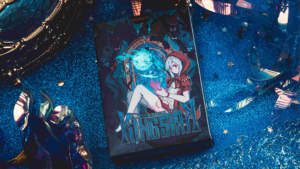 Dream Seeking Playing Cards by King Star Japan Pixel Art Poker Spielkarten blau schwarz