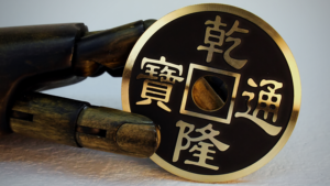 CHINESE COIN BLACK JUMBO by N2G 1 chinesische Jumbo Münze 70 mm schwarz