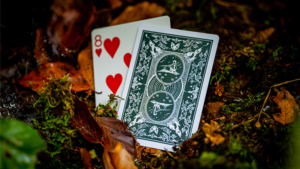 Bonfires Green (includes Card Magic Course) by Adam Wilber and Vulpine Poker Kartenspiel grün Feuer Animation