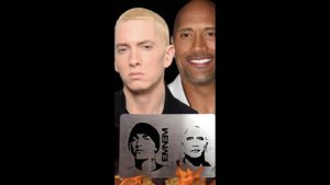 Celebrity Scorch (The ROCK & EMNEM) by Mathew Knight and Stephen Macrow Star Fotos erscheinen in Flamme