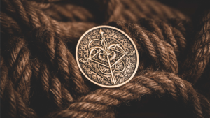 BOW AND ARROW COIN GOLD by Bacon Magic Münze verändert Pfeilrichtung Gold