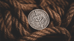 BOW AND ARROW COIN SILVER by Bacon Magic Münze verändert Pfeilrichtung Silber
