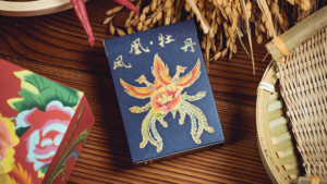 Phoenix and Peony (Blue) Playing Cards by Bacon Playing Card Company Poker Kartenspiel blau fluoreszierend