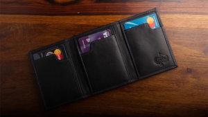 The Peek Wallet (Jaks Style) by Secret Tannery Peek Geldbörse aus schwarzem Leder
