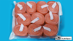 Mouth Coil 60ft/10ct (Orange/White) by Mr. Magic Mundstreamer 10 Stück orange weiß