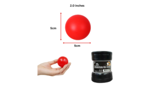 Return Ball (Red, 2") by JL Magic Trick Ball aus Silikon rot 5 cm