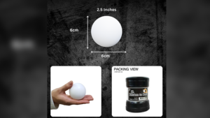 Return Ball (White, 2.5") by JL Magic Trick Ball aus Silikon weiß 6 cm
