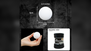 Return Ball (White, 2") by JL Magic Trick Ball aus Silikon weiß 5 cm