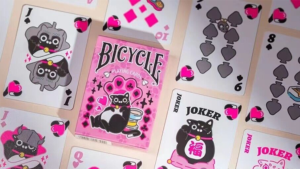 Bicycle Cat (Pink) Playing Cards by US Playing Card Co. Katze UV Poker Spielkarten Pink