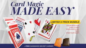 Card Magic Made Easy: Limited 5 - Trick Bundle (Brown) by SansMinds 5 Kartentricks