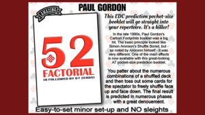 52 Factorial by Paul Gordon Päckchentrick ohne Fingerfertigkeit