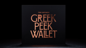 Greek Peek Wallet by Tony Antoniou Peek Brieftasche aus schwarzem Leder