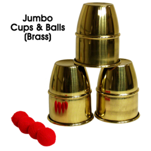 Jumbo Cups & Balls (Brass) by Premium Magic Becherspiel Messing Jumbo