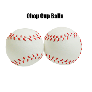 Chop Cup Balls Large White Leather by Leo Smesters Chop Cup Bälle weiß/rot Baseball Bälle 3 cm