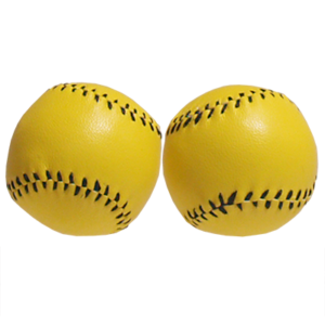 Chop Cup Balls Yellow Leather (Set of 2) by Leo Smesters Chop Cup Bälle Baseball gelb 2,5 cm