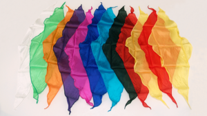 Diamond Cut Silk 18" 12 Pack (Assorted) Magic by Gosh Halbe Tücher Seidentücher 45cm 12 Stück