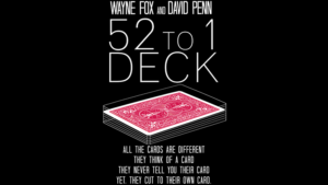 The 52 to 1 Deck Red (Gimmicks and Online Instructions) by Wayne Fox and David Penn nur gedachte Karte finden und mehr