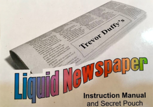 Liquid Newspaper by Trevor Duffy Wasserzeitung Wasser verschwindet in Zeitung