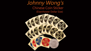 Johnny Wong's Chinese Coin Sticker 20 pcs (Eisenhower Dollar Size) Aufkleber chinesische Münze für Eisenhower Dollar