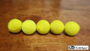 Crochet 5 Ball combo Set (1"/Yellow) by Mr. Magic Bälle für Becherspiel 2,5 cm gelb