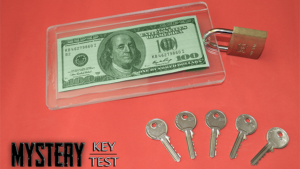 Mystery Key Test by Amazo Magic Mentaltrick mit Vorhängeschloss und 5 Schlüssseln