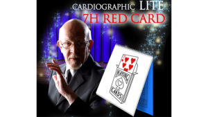 Cardiographic LITE RED CARD by Martin Lewis rote Zuschauerkarte steigt aus gezeichnetem Kartenspiel