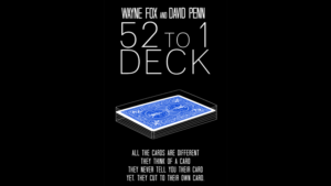 The 52 to 1 Deck Blue (Gimmicks and Online Instructions) by Wayne Fox and David Penn Preisgekrönte Mentalroutinen JETZT IN BLAU