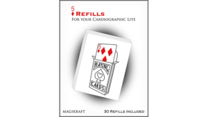 Cardiographic Lite RED CARD 5 of Diamonds Refill by Martin Lewis Nachfüllmaterial, Karo 5