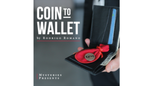 Coin to Wallet (Gimmicks and Online Instructions) by Rodrigo Romano and Mysteries Gegenstand erscheint in Beutel in Brieftasche