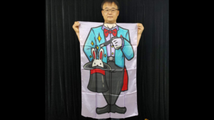 Character Silk (Magician) 35 X 43 by JL Magic Tuch Seidentuch Zaubertuch Seidentuch Aufdruck Zauberer x 90 x 110 cm