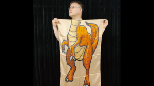 Character Silk (Dinosaur) 35 X 43 by JL Magic Tuch Seidentuch Zaubertuch Seidentuch Aufdruck Dino x 90 x 110 cm