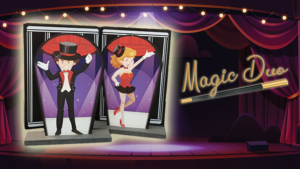 MAGIC DUO (Deluxe Hippity Hop) by Magie Climax Figurenwanderung, Kartenplatztausch