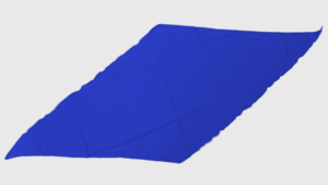 Diamond Cut Silk 18 inch (Blue) by Magic By Gosh Tuch 45 cm blau in Rautenform halbes Tuch