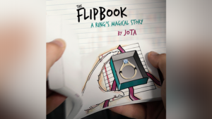 FLIP BOOK (Gimmick and Online Instructions) by JOTA Geliehener Ring in Box zu Ring in Daumenkino