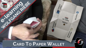 Card to Paper Wallet by Hans Trixer/Wolfgang Riebe Mixed Media DOWNLOAD Zuschauerkarte erscheint in gefalteter Papierbriftasche