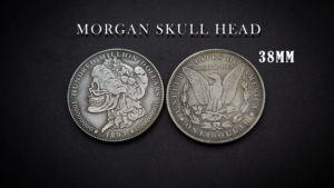 MORGAN SKULL HEAD COIN by Men Zi Magic Münze Totenkopf 31 mm