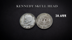 KENNEDY SKULL HEAD COIN by Men Zi Magic Münze Totenkopf 31 mm