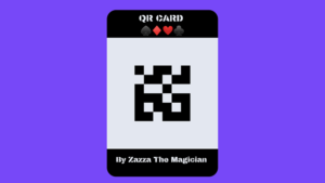 QR CARD By Zazza The Magician Mixed Media DOWNLOAD QR-Codekarte findet gewählte Karte