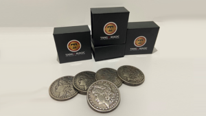 Replica Morgan Expanded Shell plus 4 coins (Gimmicks and Online Instructions) by Tango Magic Münzzauberei