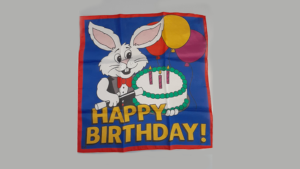 Happy Birthday Silk (18 in) by Ginn and Goshman Tuch Hase Kaninchen 45 x 45 cmHappy Birthday
