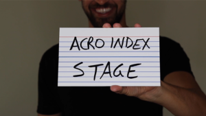 Acro Index Dry Erase Large 5"x8"(Gimmicks and Online Instructions) by Blake Vogt Karteikarte Schrift ändert sich große Version