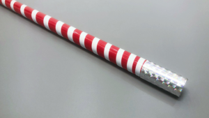 The Ultra Cane (Appearing / Metal) Red/ White Stripe by Bond Lee erscheinender Stock rot weiß