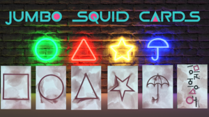 SQUID CARDS STAGE SIZE (Gimmicks and Online Instruction) by Matthew Wright ESP Kartenspiel 4 Routinen Bühnenversion