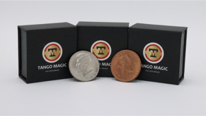 Super Scotch and Soda (US Half Dollar and English Penny) by Tango Magic 2 Gimmick Münzen magnetisch