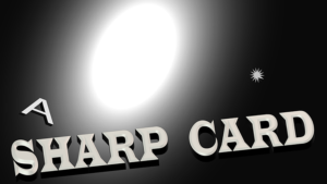 Sharp Card by Alain Vachon Karte durch Pappbecher